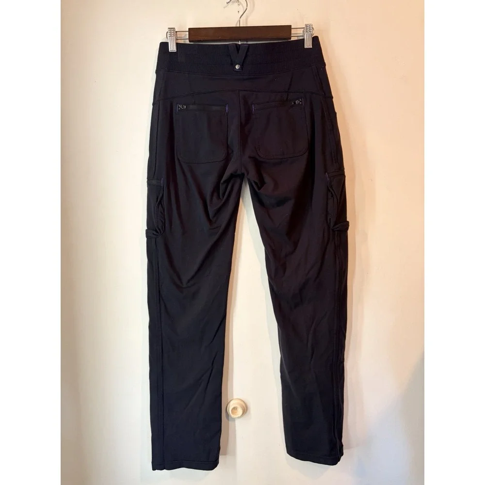 Athleta Athletic Cargo Pants‎ Black Size Small Baggy Tapered Leg - Picture 5 of 6